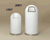 metal dome top trash receptacles:galvanized steel liners