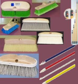 Bi-Level Floor Scrub Brush w/ Squeegee